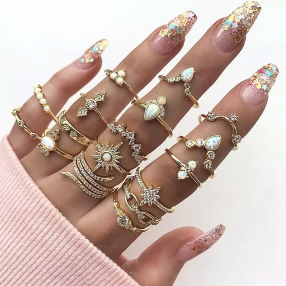 “Aria” Bohemian Midi Rings